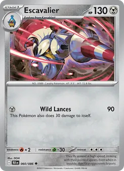 Escavalier card from Black Bolt, number 060/86