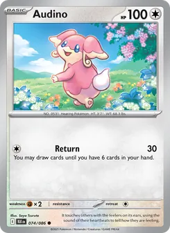Audino card from Black Bolt, number 074/86