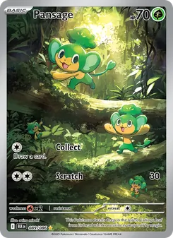Pansage card from Black Bolt, number 089/86