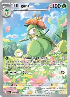 Lilligant card from Black Bolt, number 092/86
