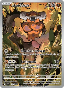 Landorus card from Black Bolt, number 131/86