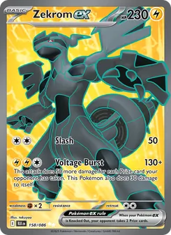 Zekrom ex card from Black Bolt, number 158/86