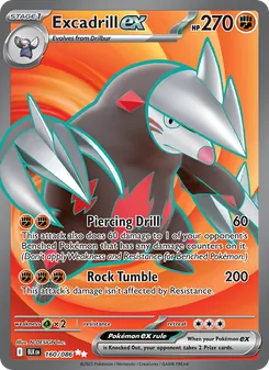 Excadrill ex card from Black Bolt, number 160/86