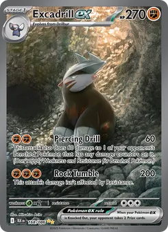 Excadrill ex card from Black Bolt, number 168/86