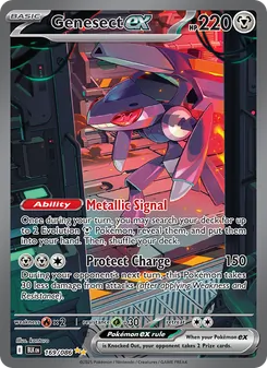 Genesect ex card from Black Bolt, number 169/86