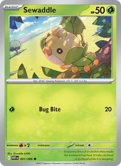 Sewaddle card from White Flare, number 001/86