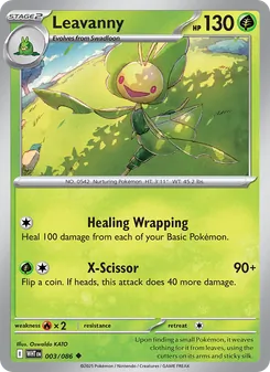 Leavanny card from White Flare, number 003/86