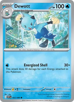 Dewott card from White Flare, number 022/86