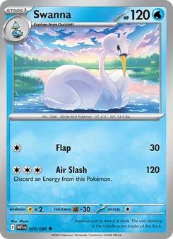 Swanna card from White Flare, number 026/86