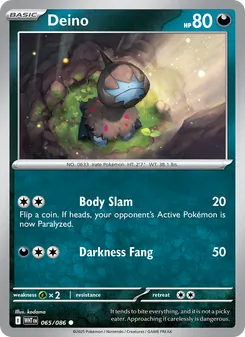 Deino card from White Flare, number 065/86