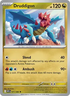 Druddigon card from White Flare, number 071/86
