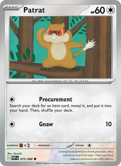 Patrat card from White Flare, number 072/86