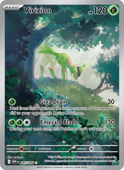 Virizion card from White Flare, number 095/86