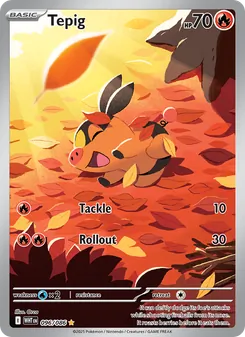 Tepig card from White Flare, number 096/86