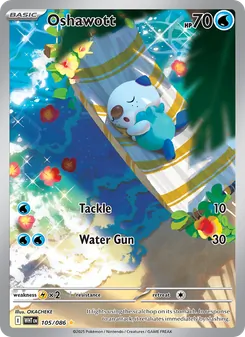 Oshawott card from White Flare, number 105/86