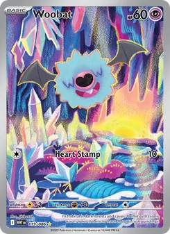 Woobat card from White Flare, number 119/86