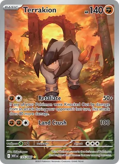 Terrakion card from White Flare, number 135/86