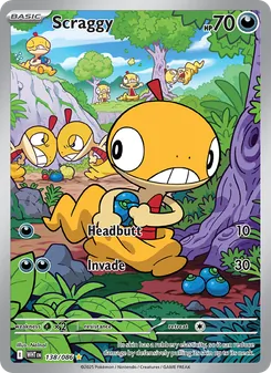 Scraggy card from White Flare, number 138/86