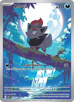 Zorua card from White Flare, number 142/86