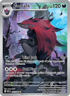 Zoroark card from White Flare, number 143/86