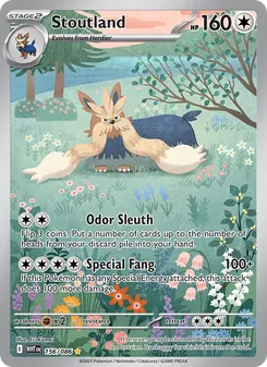 Stoutland card from White Flare, number 156/86