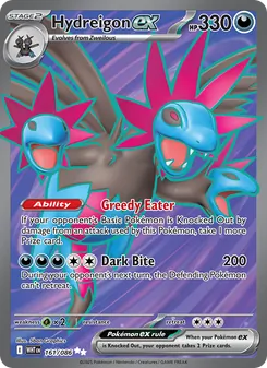 Hydreigon ex card from White Flare, number 161/86