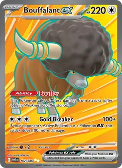 Bouffalant ex card from White Flare, number 162/86