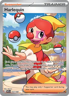 Harlequin card from White Flare, number 163/86