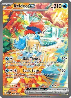 Keldeo ex card from White Flare, number 167/86