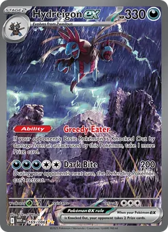 Hydreigon ex card from White Flare, number 169/86