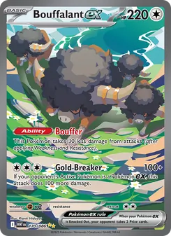 Bouffalant ex card from White Flare, number 170/86