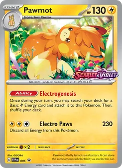 Pawmot card from SVP Black Star Promos, number 006/225