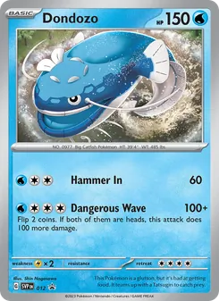 Dondozo card from SVP Black Star Promos, number 012/225