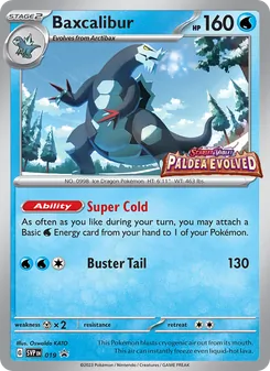 Baxcalibur card from SVP Black Star Promos, number 019/225
