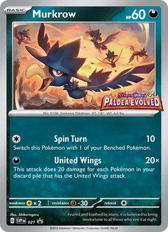 Murkrow card from SVP Black Star Promos, number 021/225