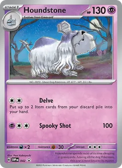 Houndstone card from SVP Black Star Promos, number 042/225