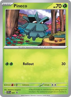 Pineco card from SVP Black Star Promos, number 061/225