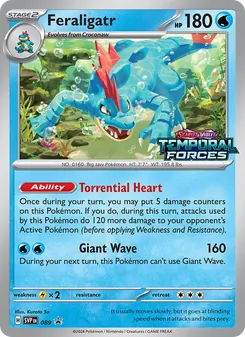 Feraligatr card from SVP Black Star Promos, number 089/225