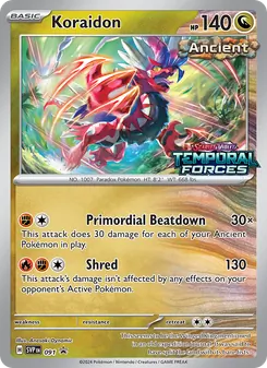 Koraidon card from SVP Black Star Promos, number 091/225