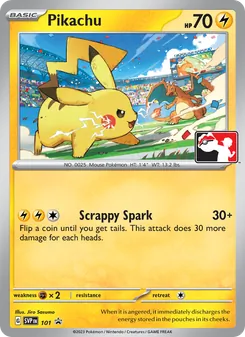 Pikachu card from SVP Black Star Promos, number 101/225