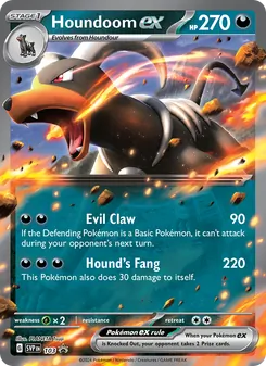 Houndoom ex card from SVP Black Star Promos, number 103/225
