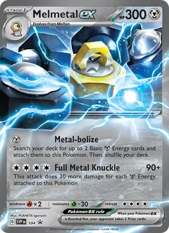 Melmetal ex card from SVP Black Star Promos, number 104/225