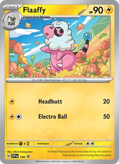 Flaaffy card from SVP Black Star Promos, number 108/225