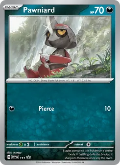 Pawniard card from SVP Black Star Promos, number 111/225