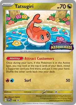 Tatsugiri card from SVP Black Star Promos, number 118/225