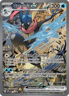 Greninja ex card from SVP Black Star Promos, number 132/225