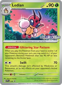 Ledian card from SVP Black Star Promos, number 133/225