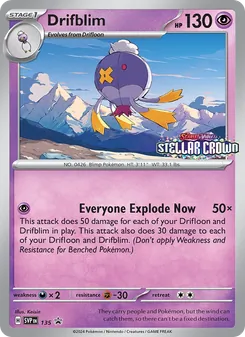 Drifblim card from SVP Black Star Promos, number 135/225
