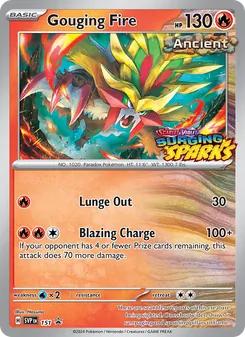 Gouging Fire card from SVP Black Star Promos, number 151/225