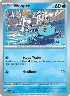 Wooper card from SVP Black Star Promos, number 155/225